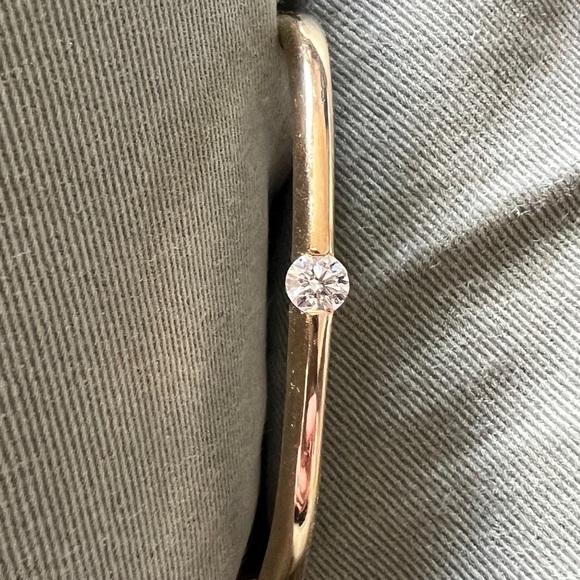 Women’s 14k Yellow Gold Diamond Bracelet Bangle by Sabrina - Picture 14 of 15